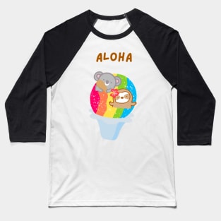 Aloha Rainbow Shave Ice Baseball T-Shirt